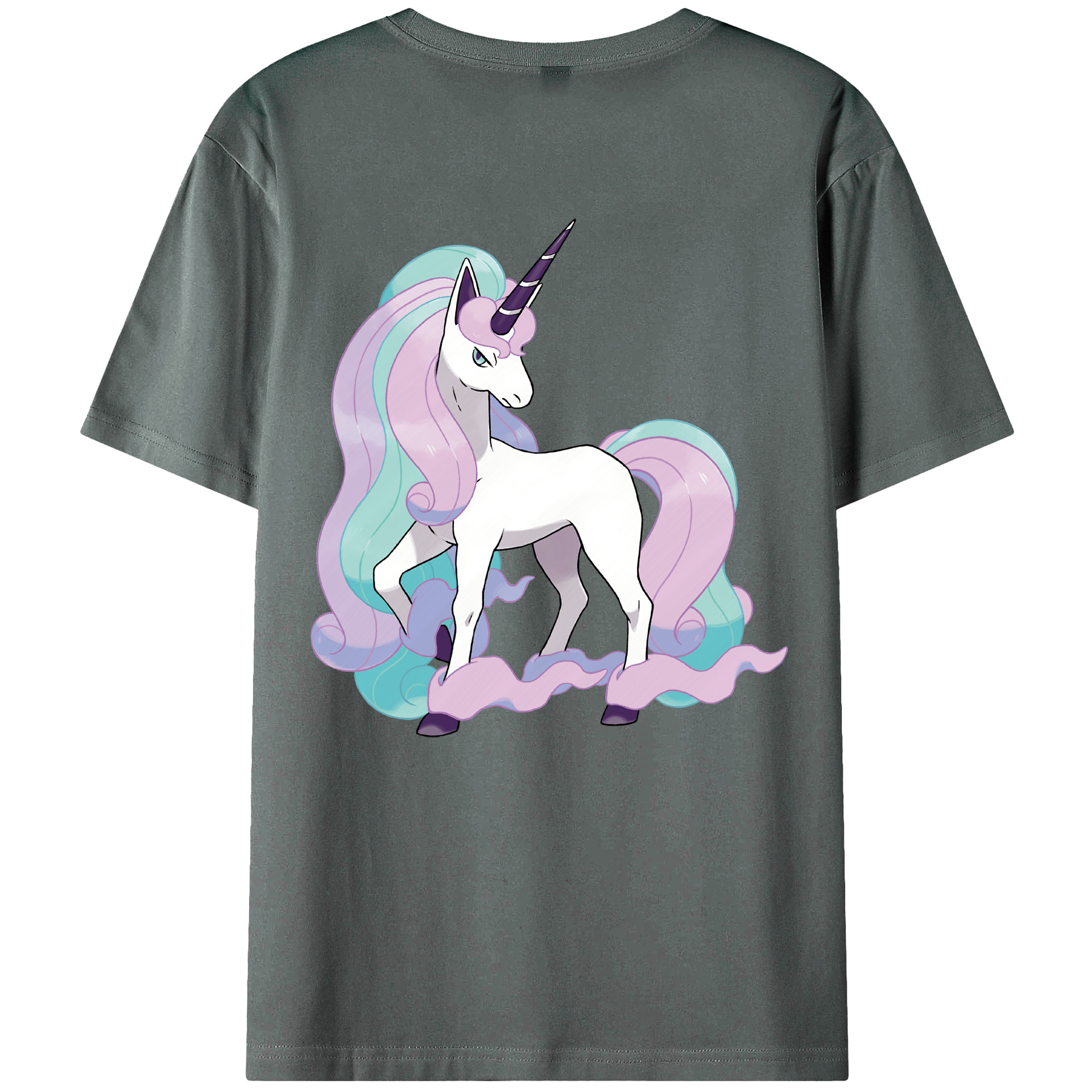 （画像用） ポケットモンスター Pokémon 綿100％ メンズ半袖Tシャツ（バックプリント） 通気性